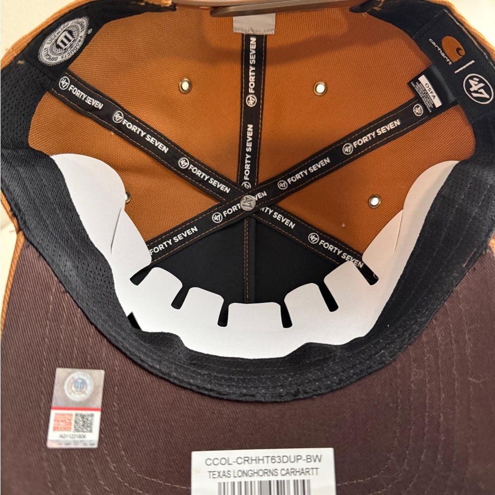 Carhartt Brown Cap with Orange Texas Longhorns 47 hitch cap - Picture 4 of 6